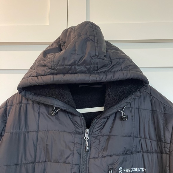 Free Country Men’s Black FreeCycle Bedrock High Pile Lined Puffer Jacket | XXL - Picture 8 of 11